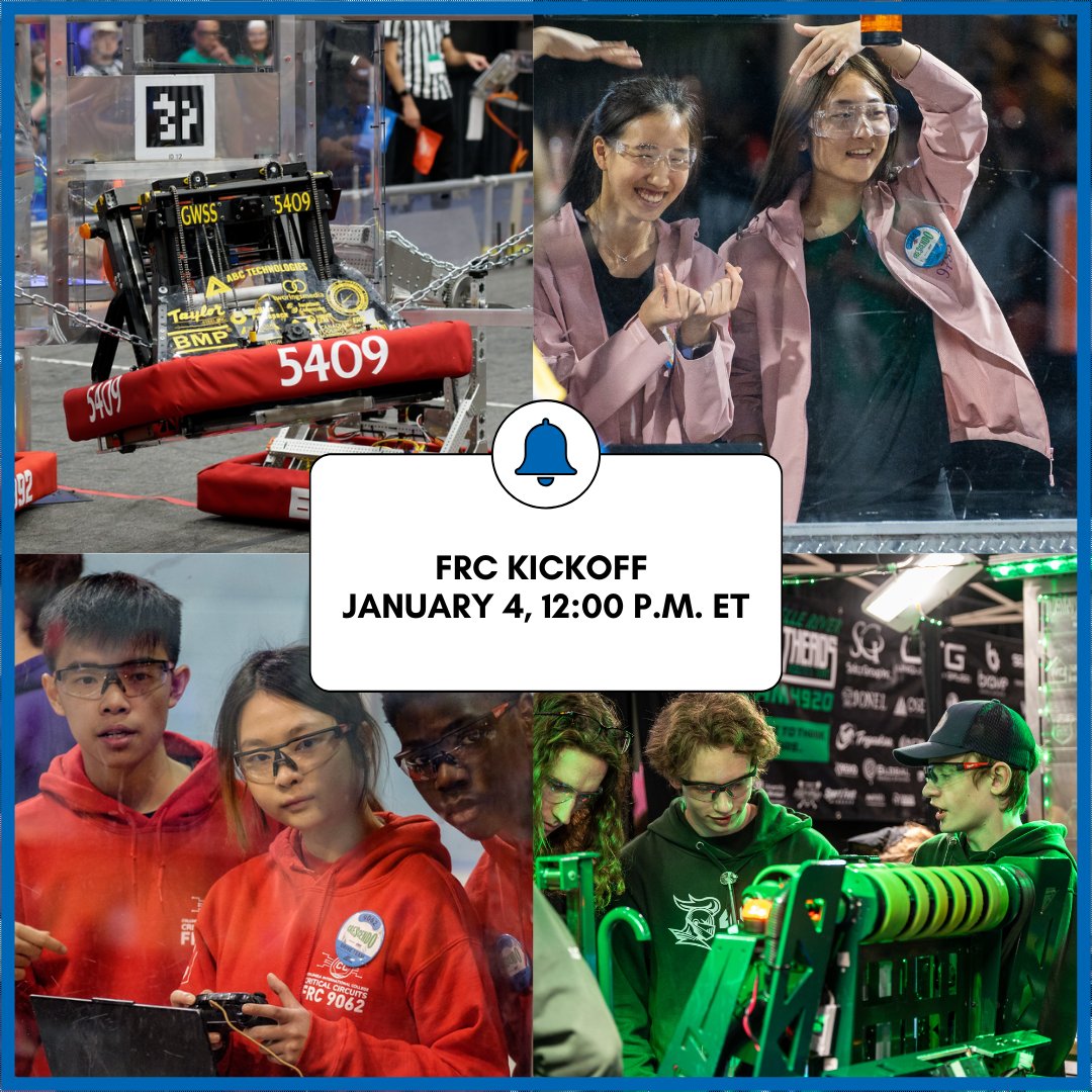 CANFIRST's tweet photo. The countdown to FRC Kickoff 2025 is ON! This year’s underwater game Reefscape is sure to make waves! 🐠
🎥 Watch the FRC Kickoff Celebration Jan 4, 12:00 p.m. ET on YouTube.
#FIRSTInspires #FIRSTRobotics #Robotics #MoreThanRobots #FRCKickoff #FRC2025 #Reefscape https://t.co/g36YGLZ0ly