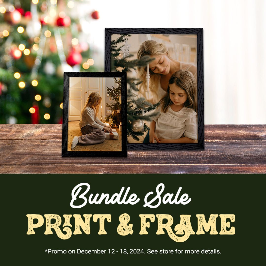 DonsPhotoLtd's tweet photo. 🎁 ✨  Need a thoughtful gift idea? Check out our Print &amp; Frame Bundle Sale! Grab an 8x10 print + black frame for just $14.99 or a 5x7 print + frame for only $9.99 —both make for the perfect holiday gift!

🎄💫Promo runs Dec 12 - Dec 18. https://t.co/ZdaGkm3tBg https://t.co/S8HK5dX6Zm