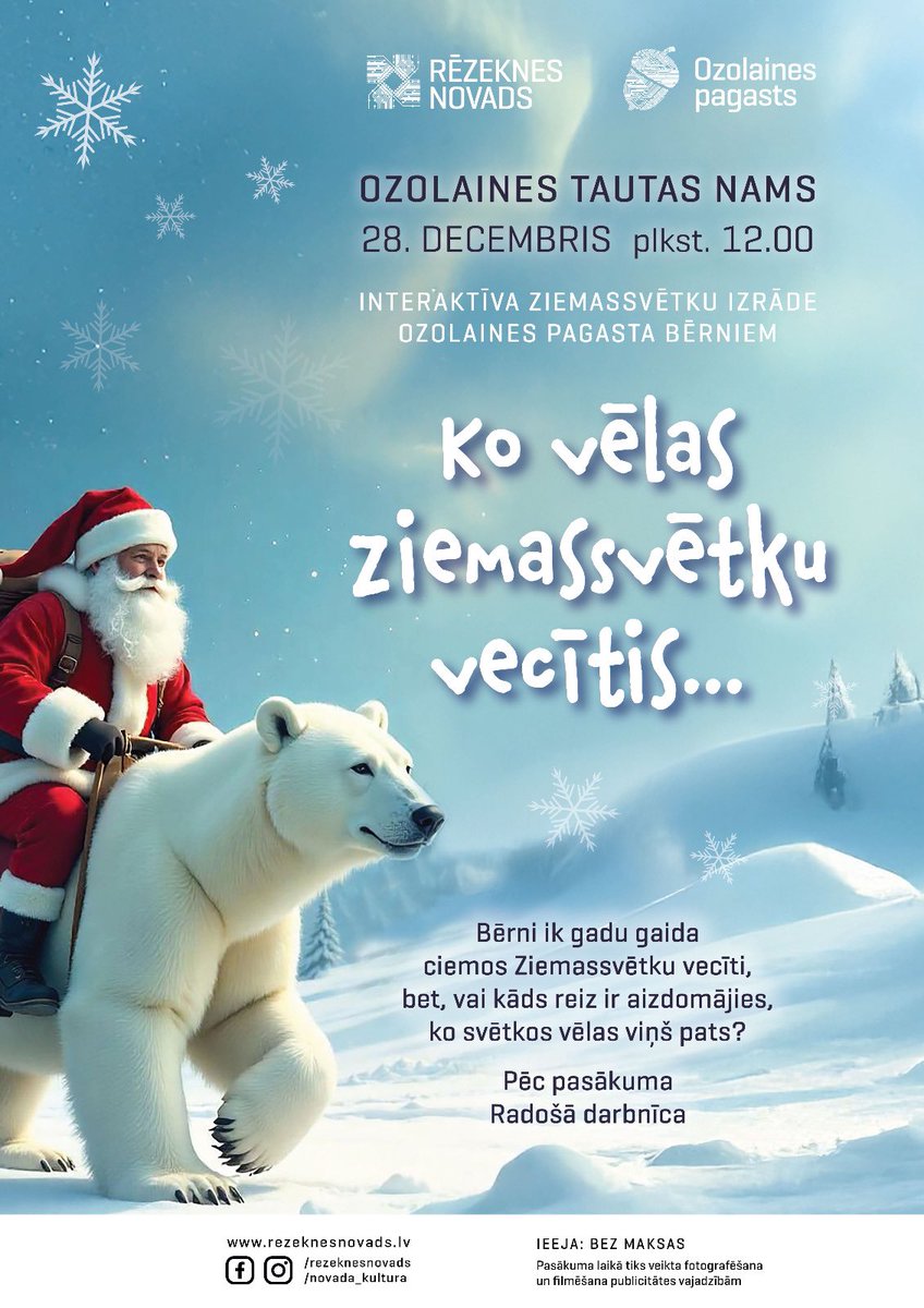ozolaine's tweet photo. Aicinām visus pagasta bērnus! 🎄✨❄️🍭 https://t.co/ngPpGYCPNl