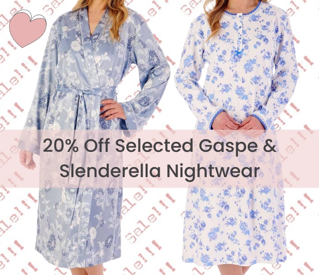 amplebosom's tweet photo. This week we have discounts on Slenderella &amp; Gaspe Nightwear. Grab a bargain with 20% off selected Gaspe and Slenderella nightdresses and dressing gowns! Treat yourself or a loved one for Christmas with our flash nightwear sale.
Visit https://t.co/ERH0xWFN6O to start shopping 💕 https://t.co/iNFgZ3Ct8W
