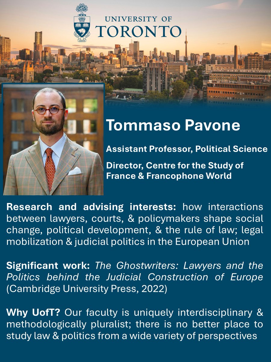 Political Science (@uoft_polsci) on Twitter photo Thinking of pursuing a PhD in political science?Interested in law & politics? <a href="/UofT_PolSci/">Political Science</a> is the place for you! Get to know our leading faculty conducting cutting-edge law & politics research & get advice from diverse perspectives. Deadline: Jan 8, 2025 (thread below). Thinking of pursuing a PhD in political science?Interested in law & politics? <a href="/UofT_PolSci/">Political Science</a> is the place for you! Get to know our leading faculty conducting cutting-edge law & politics research & get advice from diverse perspectives. Deadline: Jan 8, 2025 (thread below).