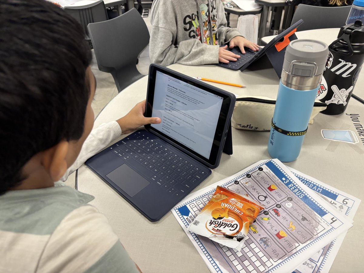 1coolteacher's tweet photo. @LISD_GT @PrairieTrailES  5th grade GT is busy working on their podcast scripts! So proud of their hard work and attention to detail! https://t.co/1d8knKhNef