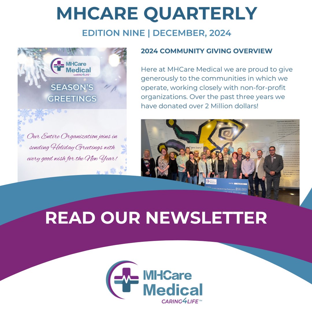 We have some great insights to share for 2024! Read MHCare Quarterly - Edition Nine and signup for the next one! mhcaremedical.com/newsletter

#caring4life #caringforcommunities #mhcaremedical #yeg #edmonton