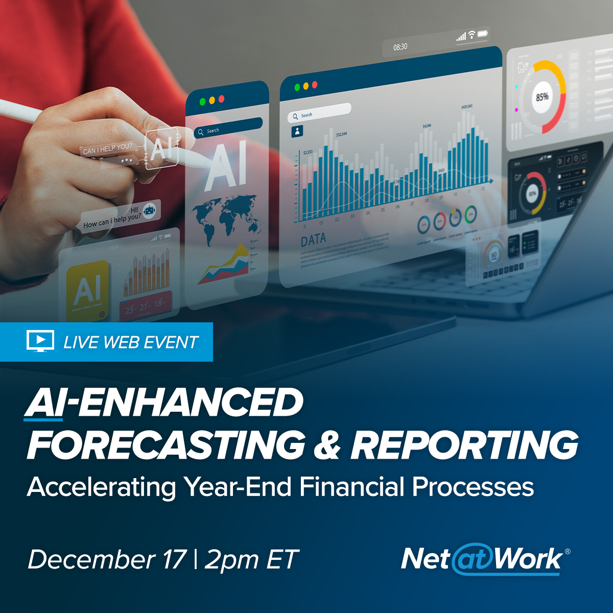 #FutureofFinance: Transform #YearEndFinancials with #AI Precision. 

Discover how AI-powered #forecasting is helping top companies close books faster, gain deeper insights, and plan for growth in 2025. Learn more in our upcoming webcast➡️ tinyurl.com/3acuwtva