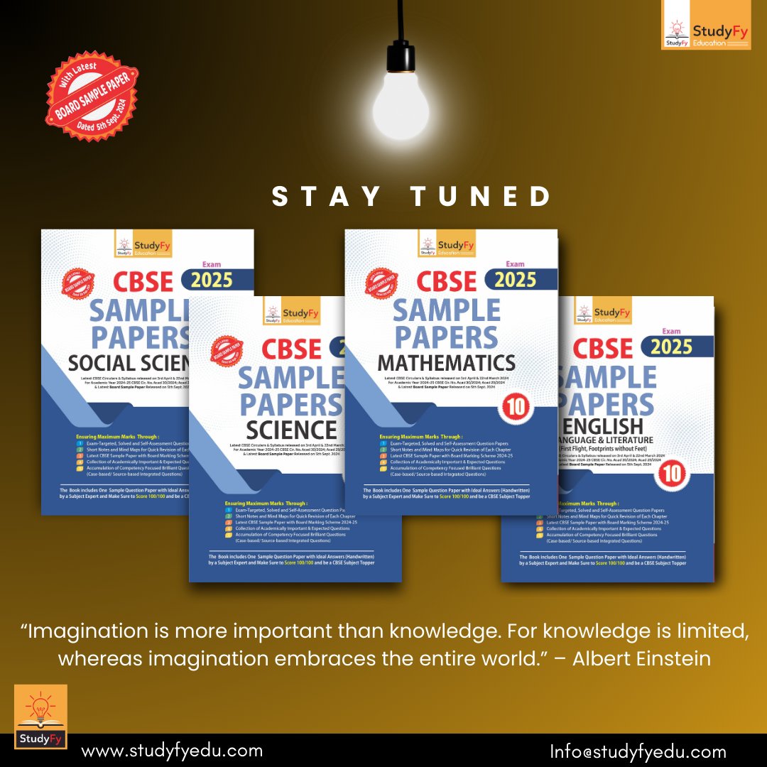 Studyfye's tweet photo. Enhance your exam preparation for CBSE Class 10 with StudyFy Education's Sample Paper. Study smarter, not harder, with our curated selection of practice questions.
.
Shop Now: 📷https://t.co/zyUqnVb0G7
.
#NewEdition #CBSESamplepaper #AcademicSession2024_25 #LatestRelease https://t.co/squmKHFLVo
