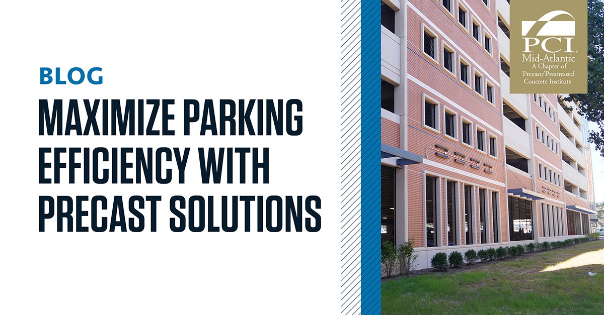 PCIMidAtlantic's tweet photo. 🔍How can you maximize parking space with precast? This blog from @NCPprecast
has answers on efficient design: https://t.co/WJGSEw0Nzi #PrecastConcrete #ParkingDesign https://t.co/VUCVTAE0qH