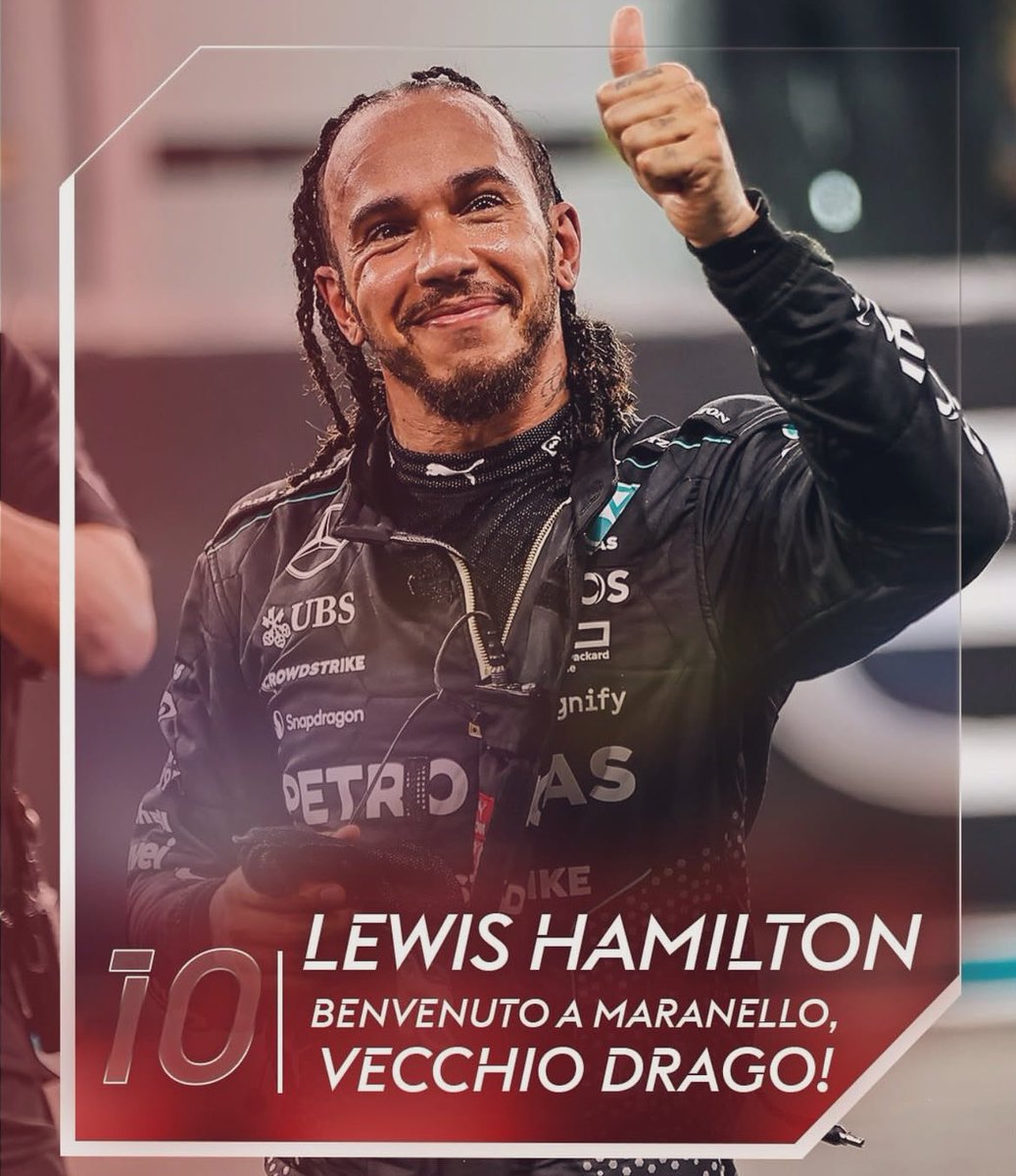 simsgazette's tweet image. Sky Sports Italy rated Sir Lewis Hamilton's Abu Dhabi drive a 10/10, with a "Welcome to Maranello old Dragon." 🥺❤️