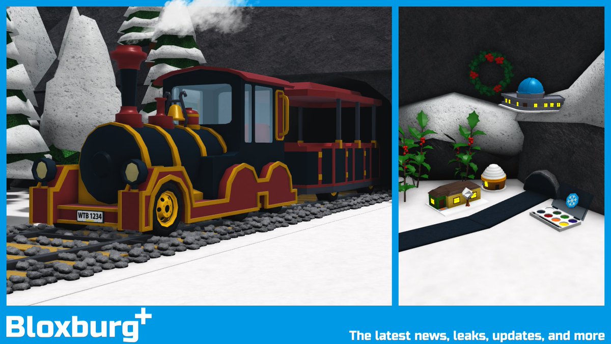 Bloxburg Christmas Update Part III 🎄  

This update adds:  
- T50 City Express  
- Holly Plant  
- Holly Wreath  
- Miniature Ice Cream Shop  
- Winter Holiday Face Painting Kit  
- Miniature Observatory  
- Miniature Starter House