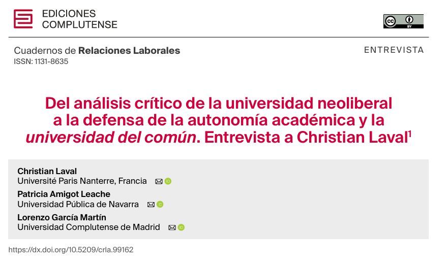 CGTucm's tweet photo. "...el capital monetario de las familias está reemplazando al capital cultural como factor dominante en las trayectorias sociales...." 

Buenas claves en esta entrevista a Christian Laval para hilar mejor nuestra defensa de la Universidad que queremos

https://t.co/a8jtZGBAiW https://t.co/UE0eB4YrRZ