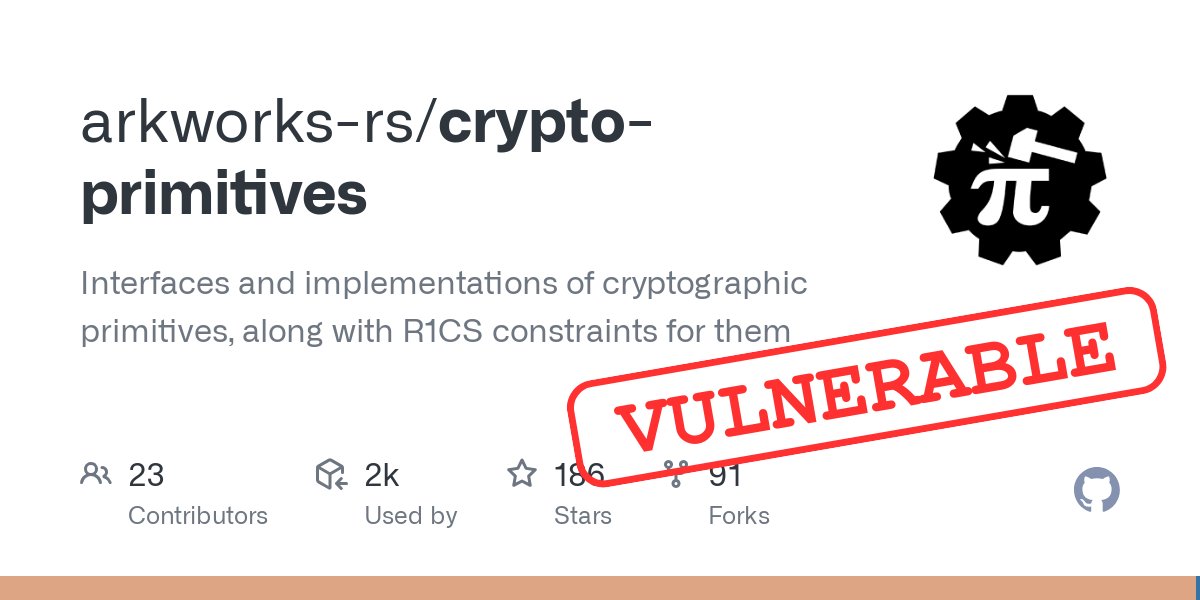 🚨 Crypto Bugs Found in ArkWorks' Poseidon Sponge

We uncovered two subtle yet impactful bugs in this cryptographic hash function. 

Let’s break it down! 🧵👇