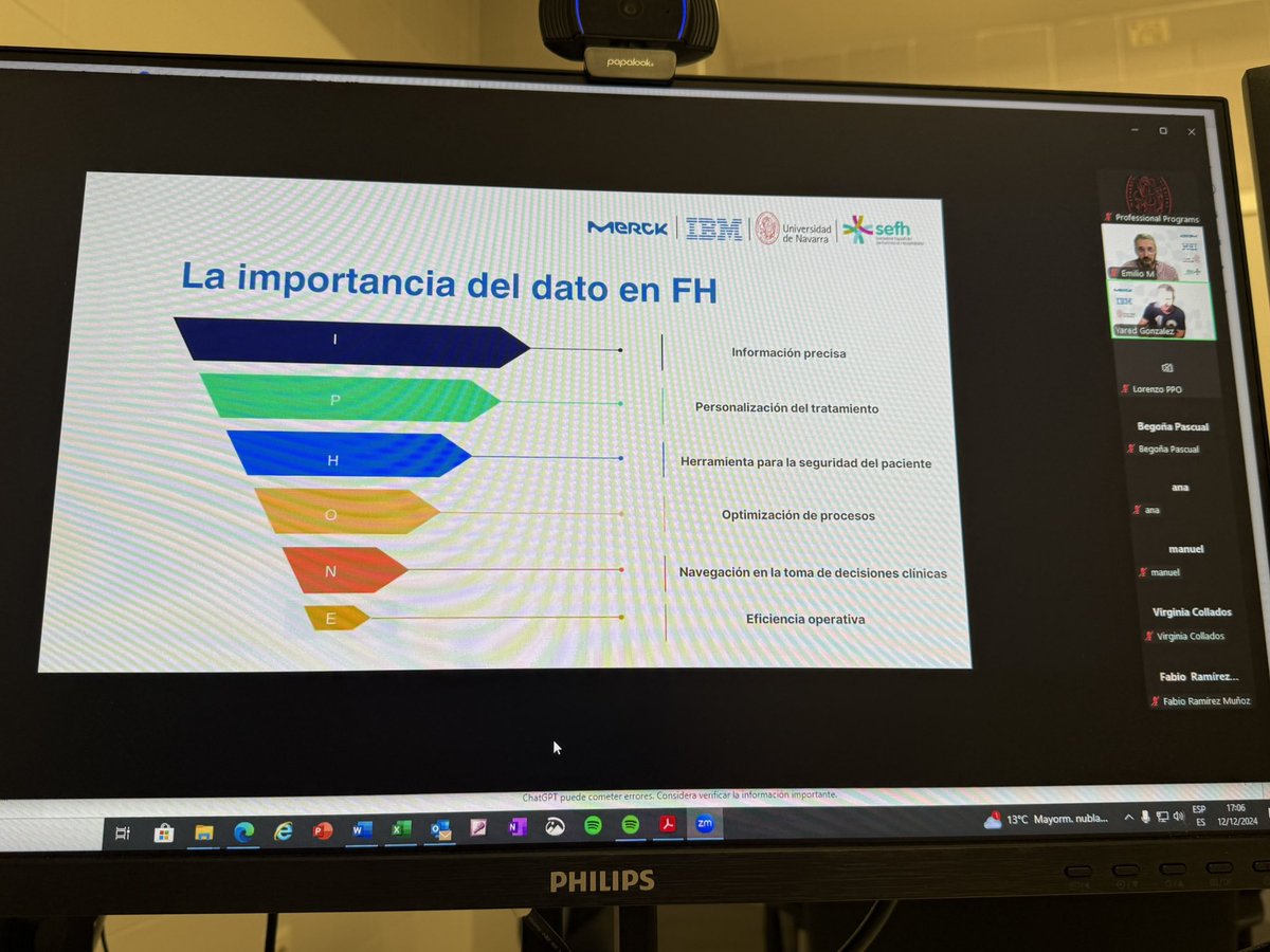 Compartiendo tarde con <a href="/Yaredgp/">𝒀𝒂𝒓𝒆𝒅 𝑮𝒍𝒆𝒛 💊</a> y un montón de compañeros alrededor de la importancia del dato en FH, viendo cómo crear un Data Science farmacéutico y cómo podemos aprovechar la #IA generativa en analítica de datos

#SmartHealthAwareness
#DigiFHar
<a href="/sefh_/">S.E.F.H</a>