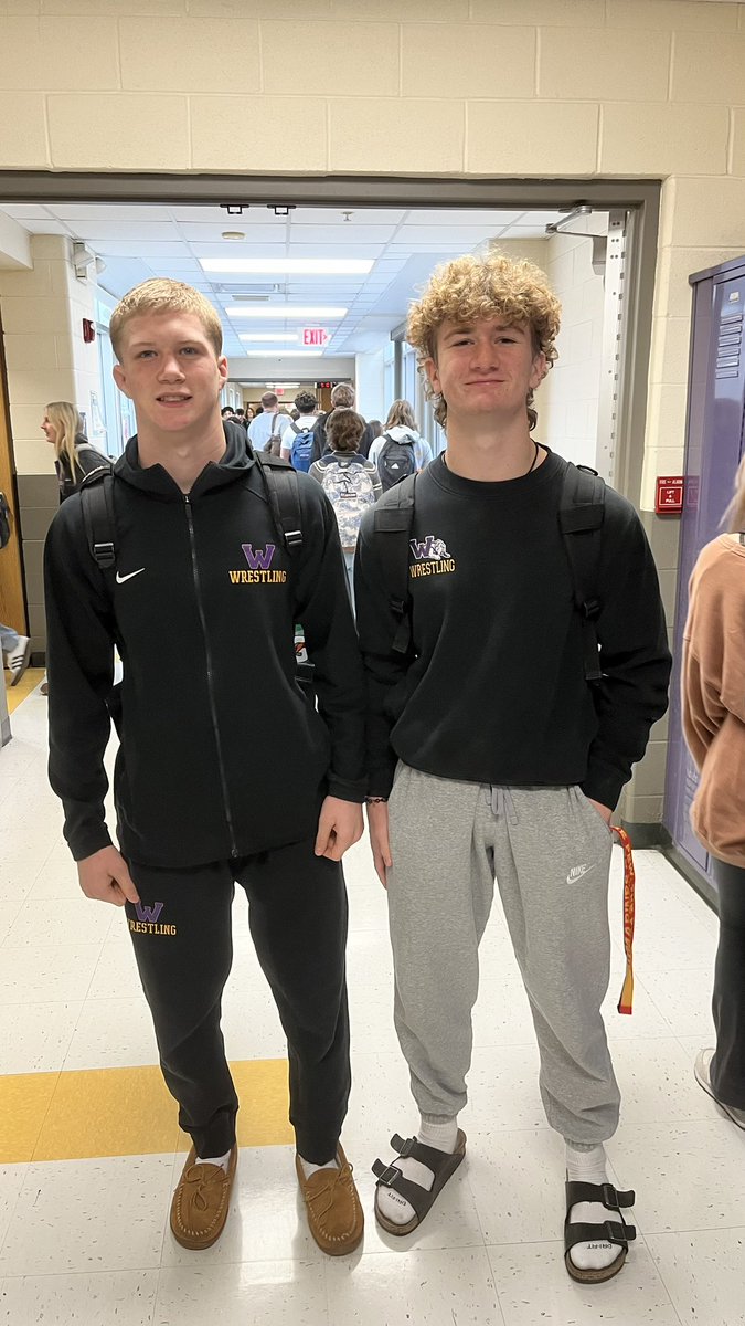Mrs_Yost8's tweet photo. It’s Match Day for @GOWHS_Wrestling !!  Good Luck today as you take on the Sequoits!! #Pin2Win 💪🏻💜🤼‍♂️💛💪🏻 https://t.co/Jd7D5wKuCj