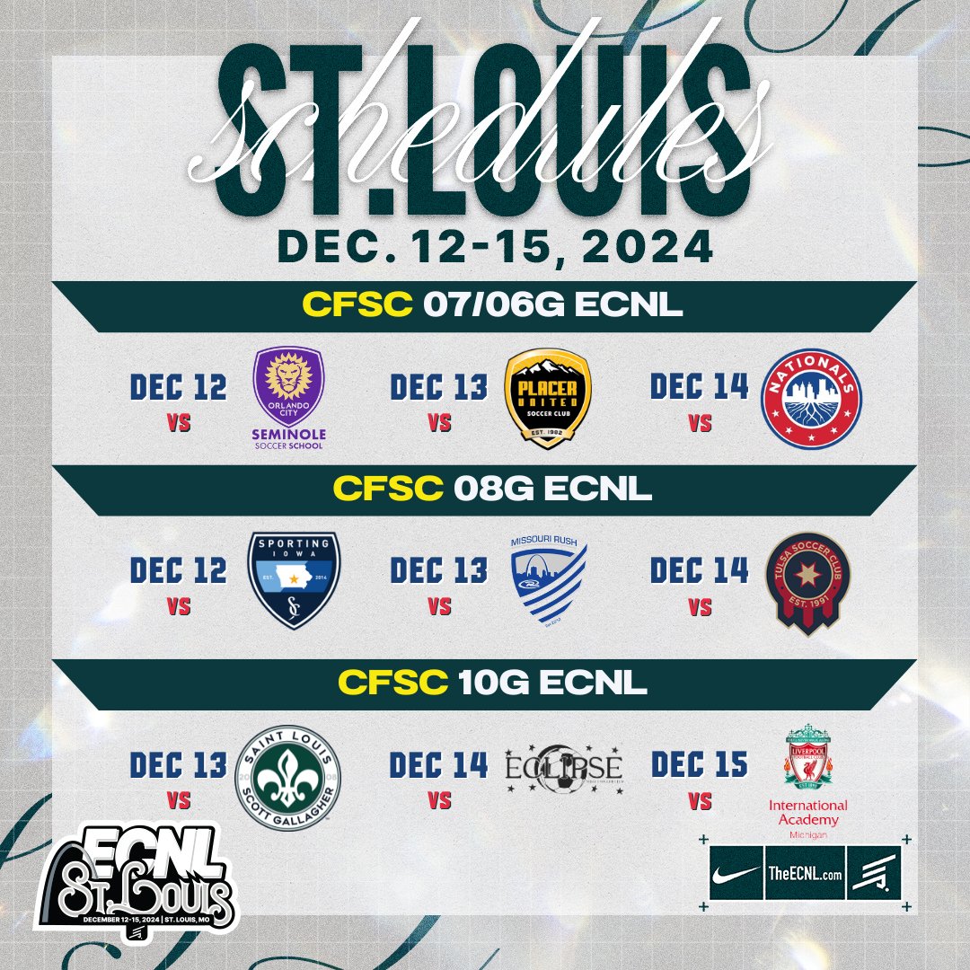 ClevForceSC's tweet photo. Good luck to our Cleveland Force SC 07/06, 08 &amp; 10 @ECNLgirls teams as they head to St. Louis, MO this weekend to take on top level competition with hundreds of collegiate coaches registered to be in attendance! Play tough ladies!!

#chirp #clevelandforcesc #ECNLSTL https://t.co/ltsOZ4uabw