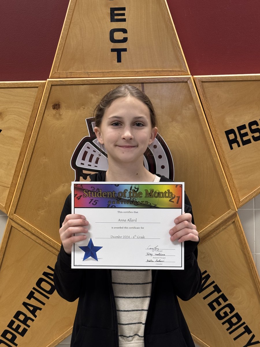StarpointMS's tweet photo. Congratulations to Anna Allard, Kyla Carroll, and Angelina Cacicia, December's @StarpointMS Students of the Month! https://t.co/eVeRpRvcI4