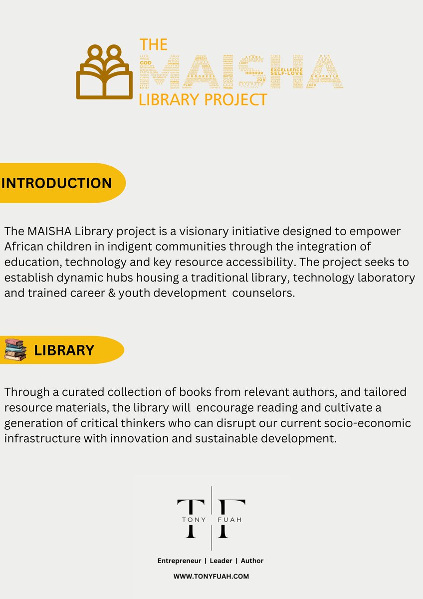tonyfuah's tweet photo. Today, 12/12, I celebrate my debut book's 1 year anniversary. 

The MAISHA Library Project is a visionary initiative designed to empower African children in indigent communities through the integration of education, technology, and key resource accessibility. 🙏🏾❤️🍃⌛️ https://t.co/nlrihgOxnT