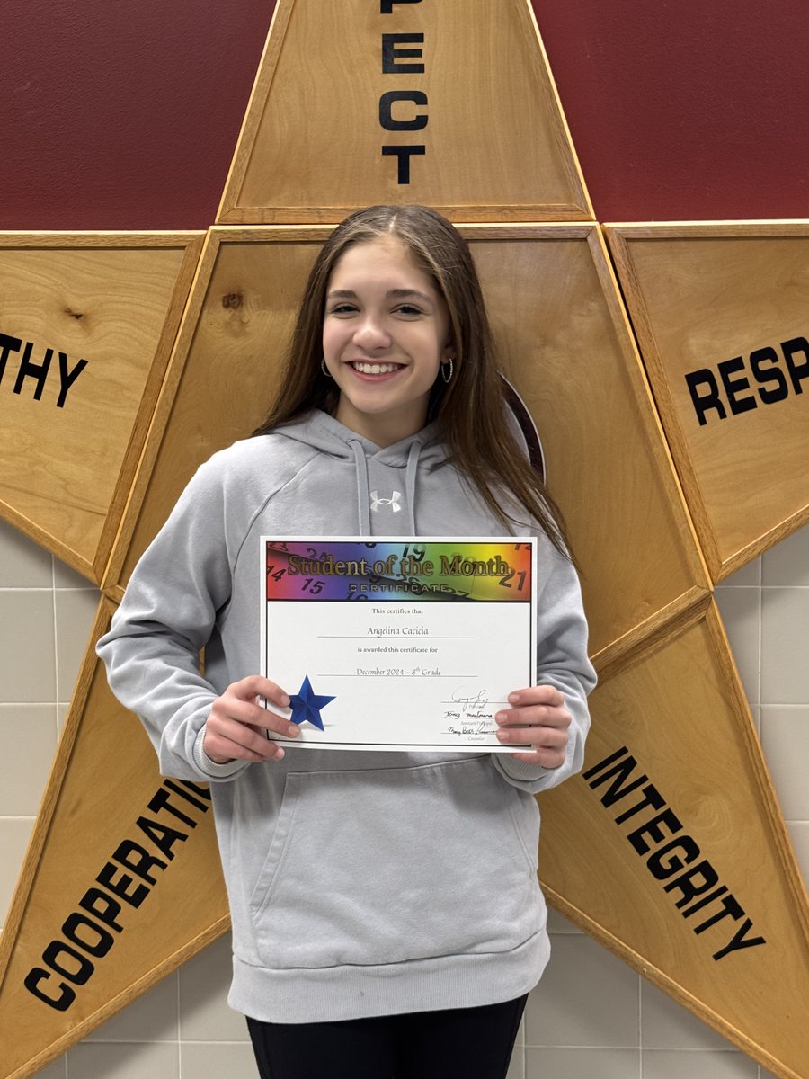 Congratulations to Anna Allard, Kyla Carroll, and Angelina Cacicia, December's <a href="/StarpointMS/">Starpoint Middle School</a> Students of the Month!