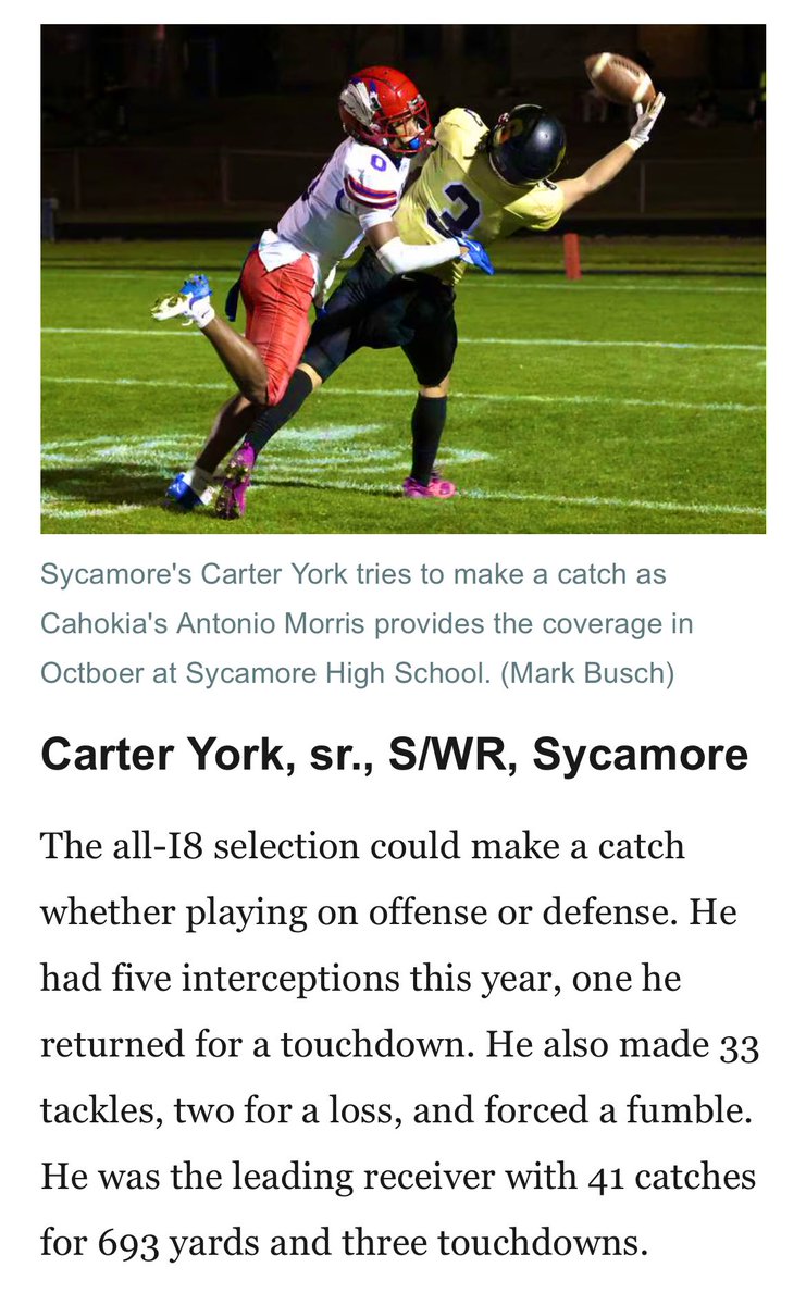Honored to be chosen for the Daily Chronicle All Area 1st-Team Defense Football Team!