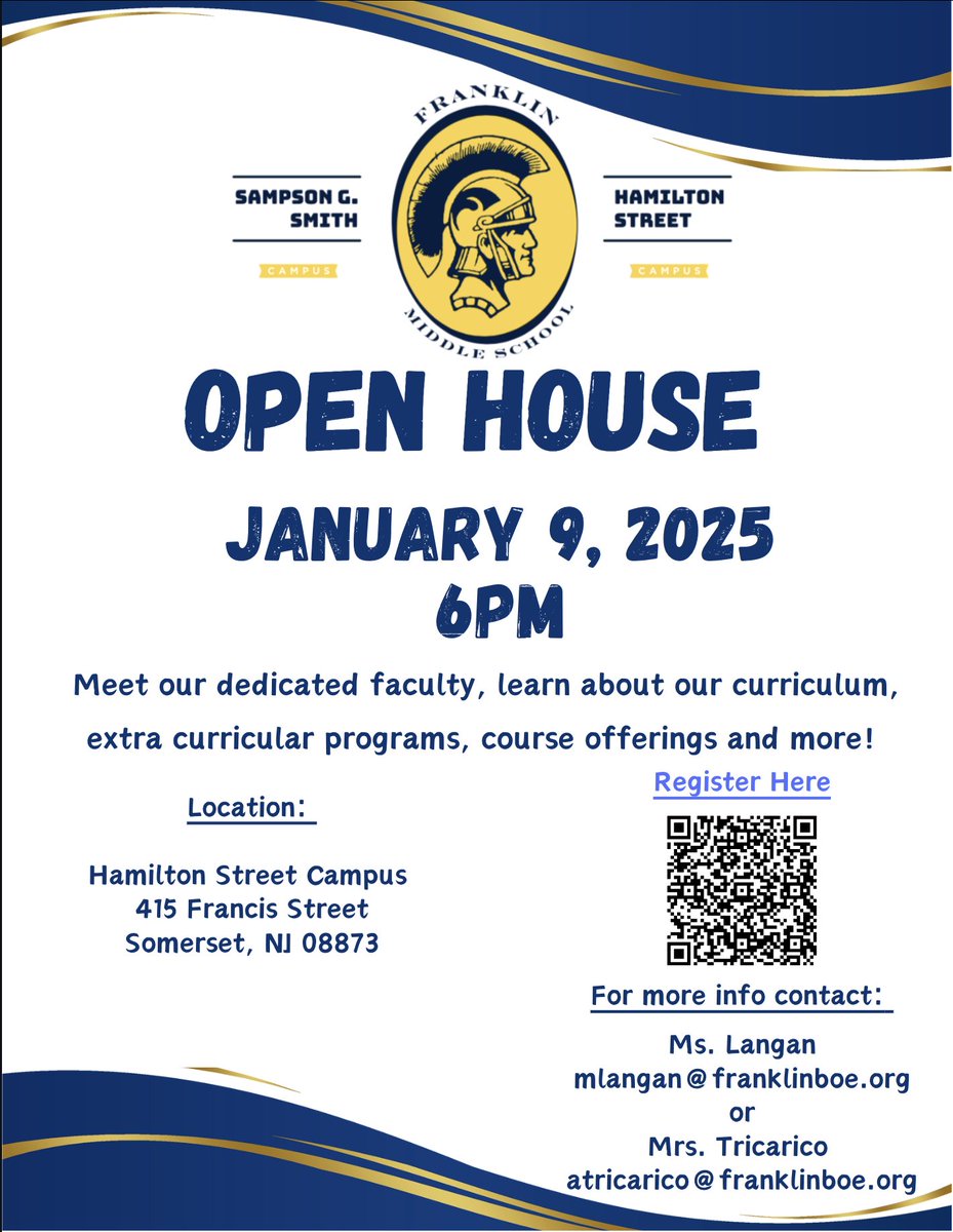 Ms. Langan (@langan_hsc_ftps) on Twitter photo Future middle school students and families are invited to meet our dedicated faculty, learn about our curriculum, extra curricular programs, course offerings & more!
Register Here: forms.gle/kEdgyTHXZf4NaG…
<a href="/FMS_FTPSchools/">Torrie Rumph-Hurd</a> <a href="/SGS_FTPSchools/">Rebekah Solomon</a> <a href="/MRSQPETERS_FTPS/">Quiyon Peters</a> <a href="/WNews_FTPS/">WNews_FTPSchools</a> Future middle school students and families are invited to meet our dedicated faculty, learn about our curriculum, extra curricular programs, course offerings & more!
Register Here: forms.gle/kEdgyTHXZf4NaG…
<a href="/FMS_FTPSchools/">Torrie Rumph-Hurd</a> <a href="/SGS_FTPSchools/">Rebekah Solomon</a> <a href="/MRSQPETERS_FTPS/">Quiyon Peters</a> <a href="/WNews_FTPS/">WNews_FTPSchools</a>