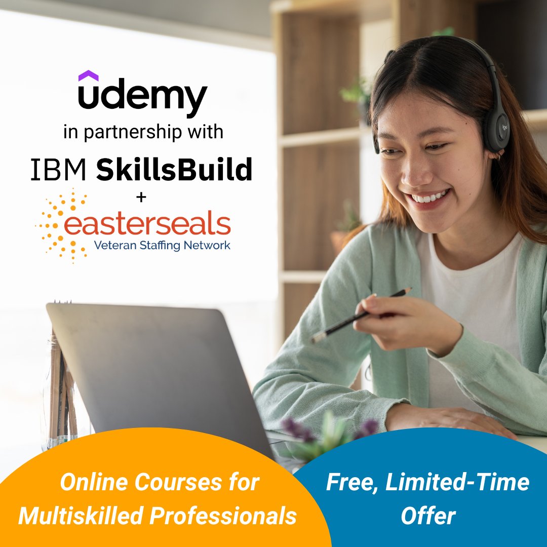 Looking to build your marketable skillset? 💼 Check out these online courses with a FREE, limited-time offer for Udemy! To get started, email our Career Coach: careercoach@eseal.org