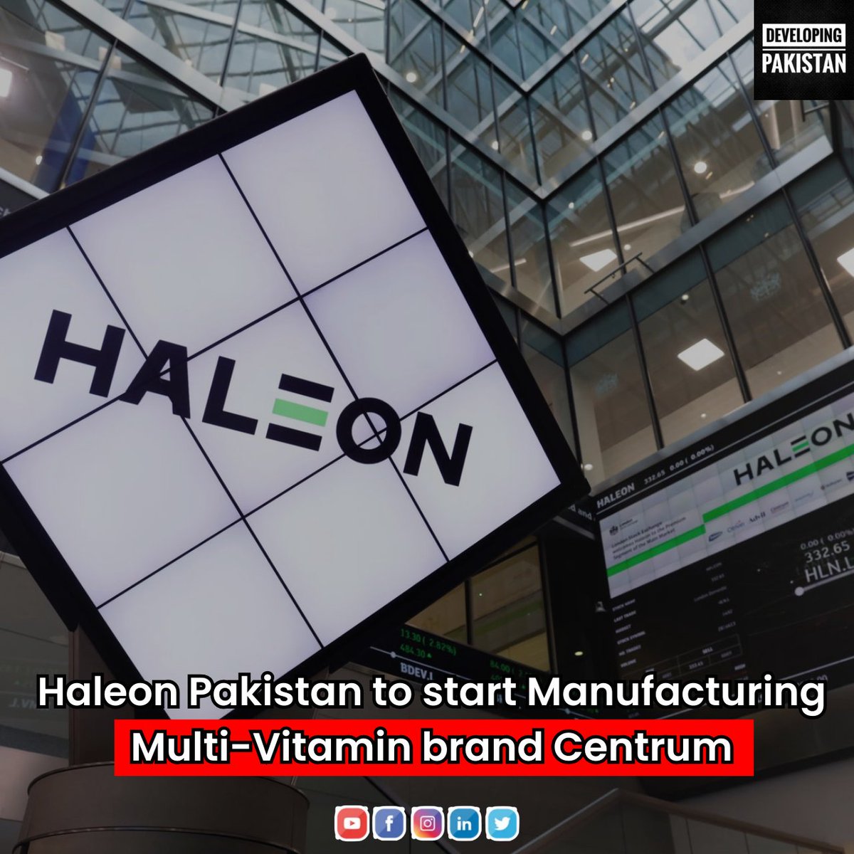 developingpak's tweet image. #Haleon #Pakistan plans to start manufacturing multivitamin brand #Centrum in the country for domestic sales and export, its CEO said, as it seeks to boost sales in the country amid lower inflation.

The Pakistan unit of #British consumer health care firm Haleon plans to expand