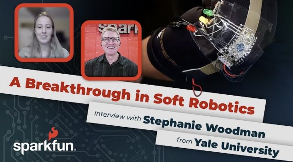 Stephanie Woodman, a PhD candidate from our lab, was interviewed by SparkFun Electronics about her recent publication "Stretchable Arduinos embedded in soft robots." Check it out here: youtu.be/ihq5YdyXba0?si…