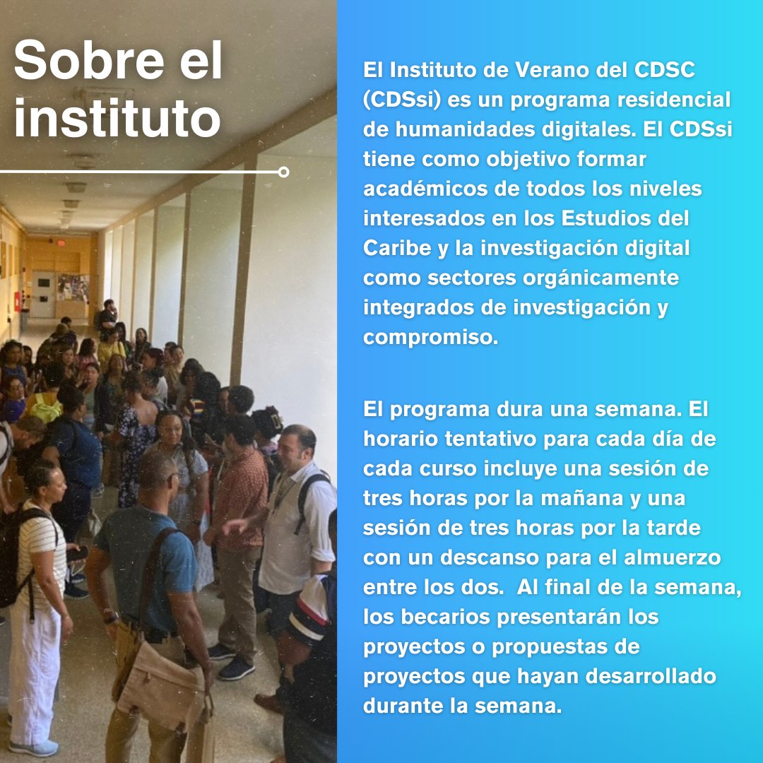 caribbean_dsc's tweet photo. El Instituto de Verano del CDSC 2025 está actualmente abierto para solicitudes. El programa se llevará a cabo en Jamaica del 8 al 14 de junio.📚🏝️

CDSsi tiene como objetivo formar académicos interesados en acercarse a los Estudios del Caribe y a la beca digital!

#CDSsi https://t.co/xgO3sMRgqu