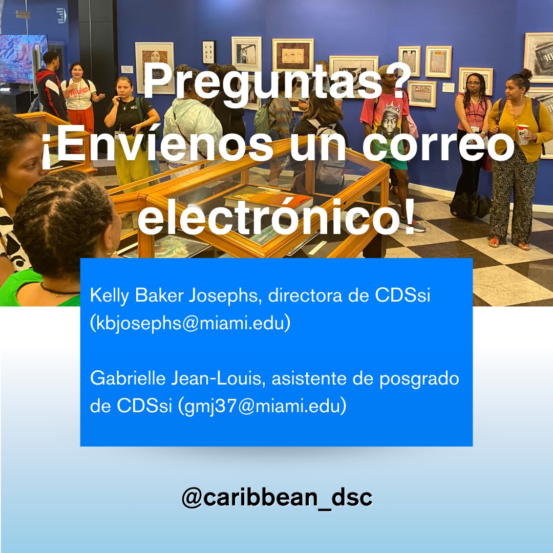 caribbean_dsc's tweet photo. El Instituto de Verano del CDSC 2025 está actualmente abierto para solicitudes. El programa se llevará a cabo en Jamaica del 8 al 14 de junio.📚🏝️

CDSsi tiene como objetivo formar académicos interesados en acercarse a los Estudios del Caribe y a la beca digital!

#CDSsi https://t.co/xgO3sMRgqu