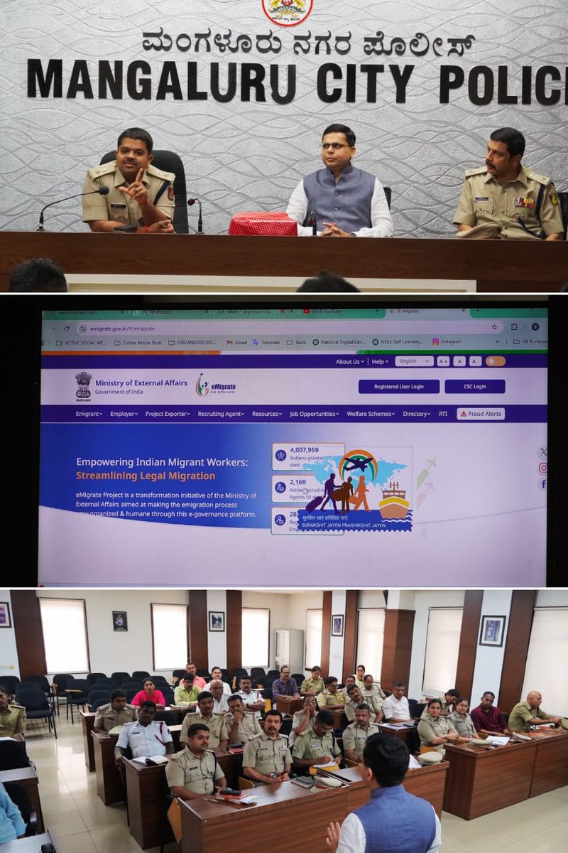 compolmlr's tweet photo. Shri Avaneesh Shukla, Protector of Emigrants, Bengaluru, Ministry of External Affairs, Government of India, &amp; in-charge of Karnataka &amp; Goa States sensitized senior police officers on the provisions of the Emigration Act, 1983.   1/3
@DgpKarnataka @KarnatakaCops @anupamagarwal16 https://t.co/iABcN9WSIE