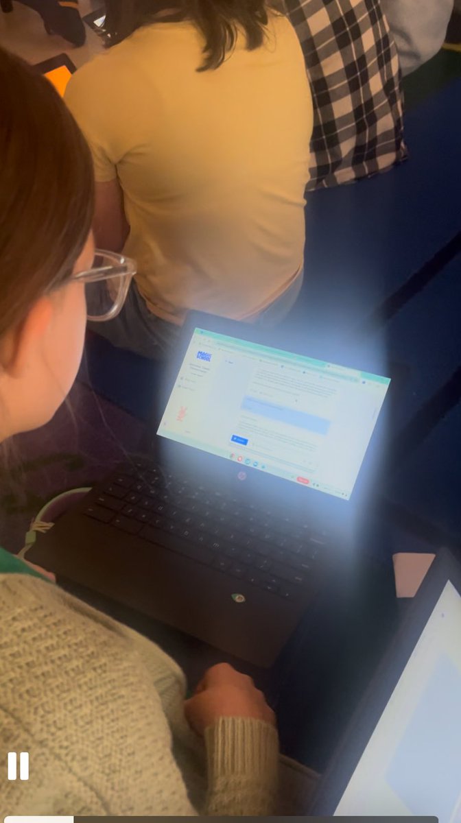 Prowlander's tweet photo. Loved spending time in Ms. Hamilton’s music class 🎵🎤@THEGoMustangs
Students used @magicschoolai students rooms to chat with a famous composer from history and CREATED a rap battle between two composers. #rcLEAD @KedcARTS #activecollaborators #creativity https://t.co/pRl8kEUsNB