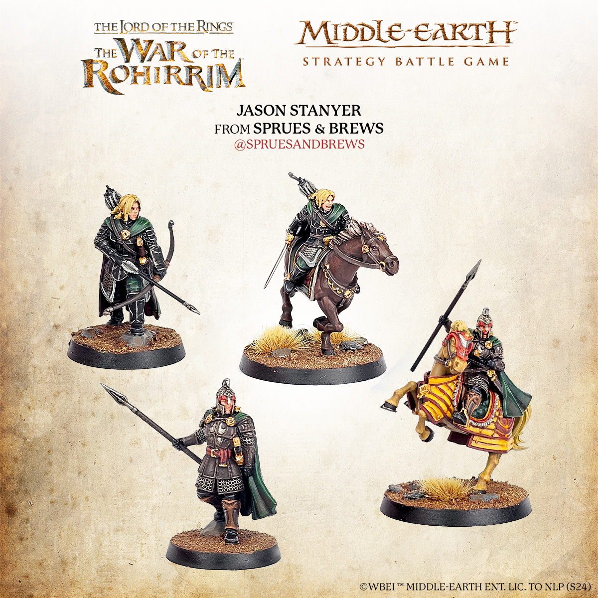 Take a look at some examples to get even more excited to paint up The Lord of The Rings: The War of the Rohirrim™ – Battle of Edoras™. ow.ly/VOyU50Up3v8

#MESBG #WarhammerCommunity