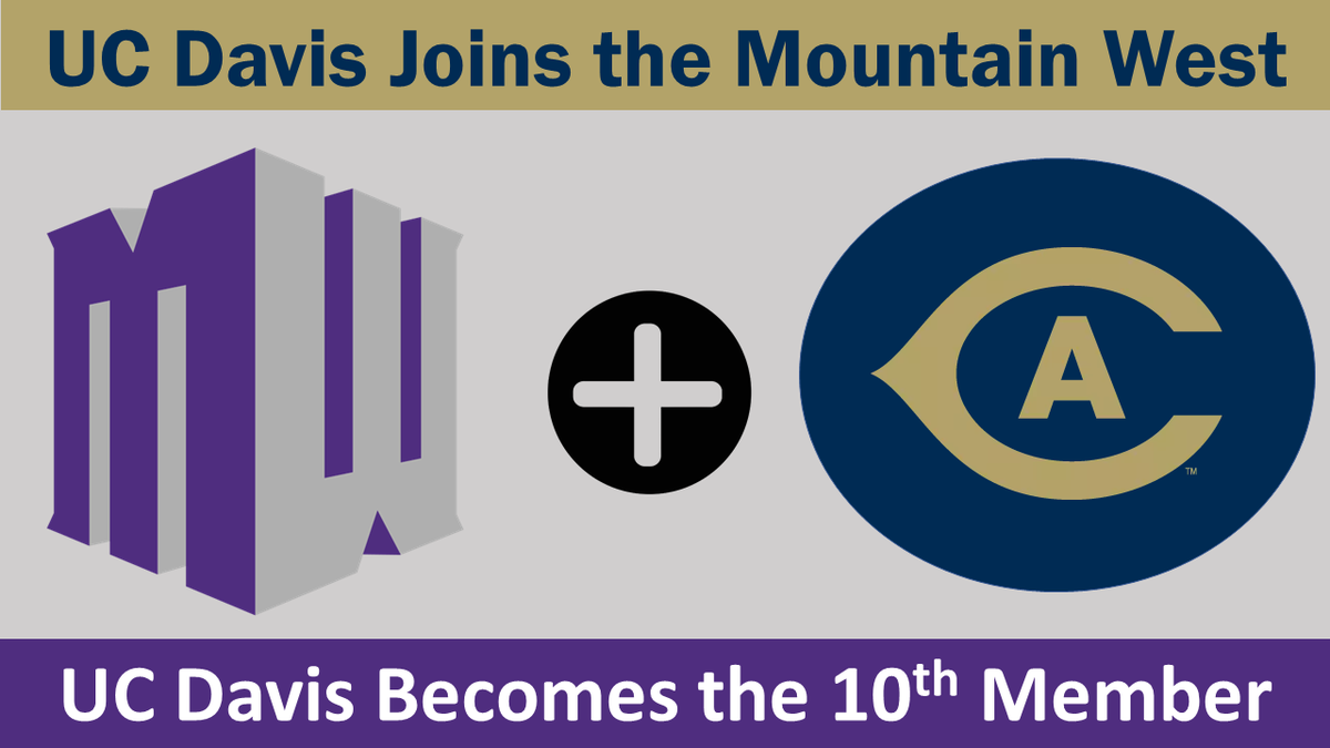 TBM_JY's tweet photo. UC DAVIS AGGIES TO JOIN THE MOUNTAIN WEST

As announced Tuesday, @ucdavis @ucdavisaggies will join the @MountainWest on July 1, 2026.
I discuss the Aggies, the facilities, finances, football and basketball in my Update on this recent news!

Link: https://t.co/XS5XvvEtQ3

#GoAggs https://t.co/r3uRTqv91z