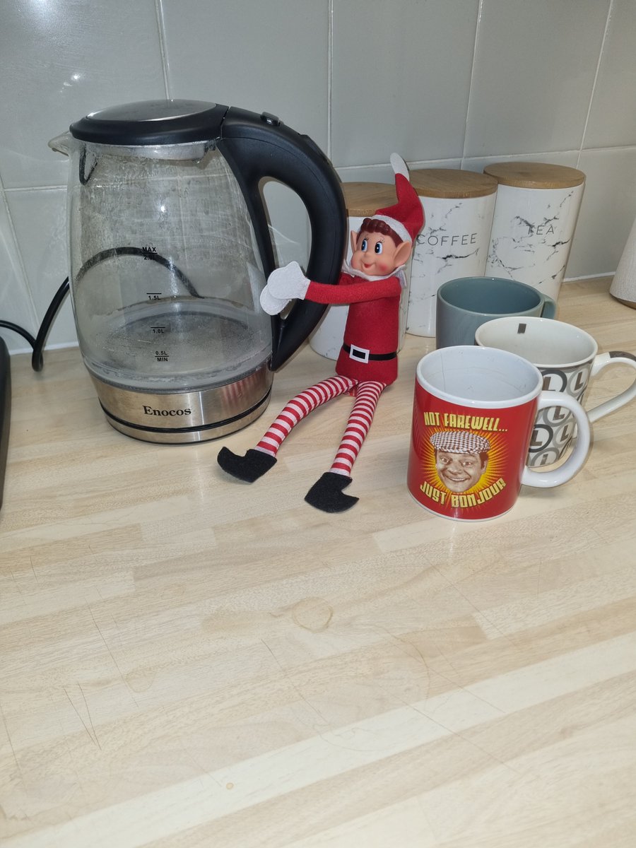 GB_Recruitment's tweet image. ☕🎄 Looks like our Elf on the Shelf has caught on to the office tea obsession! Kettle's on, mugs are ready... who's brewing up next? 🫖✨ #ElfOnTheShelf #OfficeLife #TeaAddict #FestiveFun #ChristmasSpirit #TeaBreak