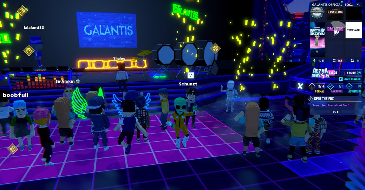 svobodaluke's tweet photo. Rocking out at the @wearegalantis Stage in @TheSandboxGame. The virtual crowd is going wild! 🎉🔊 https://t.co/fRb7qBeAAY #TheSandbox #AlphaSeason4 #AS4SocialChallenge https://t.co/hBtu1VyTwU