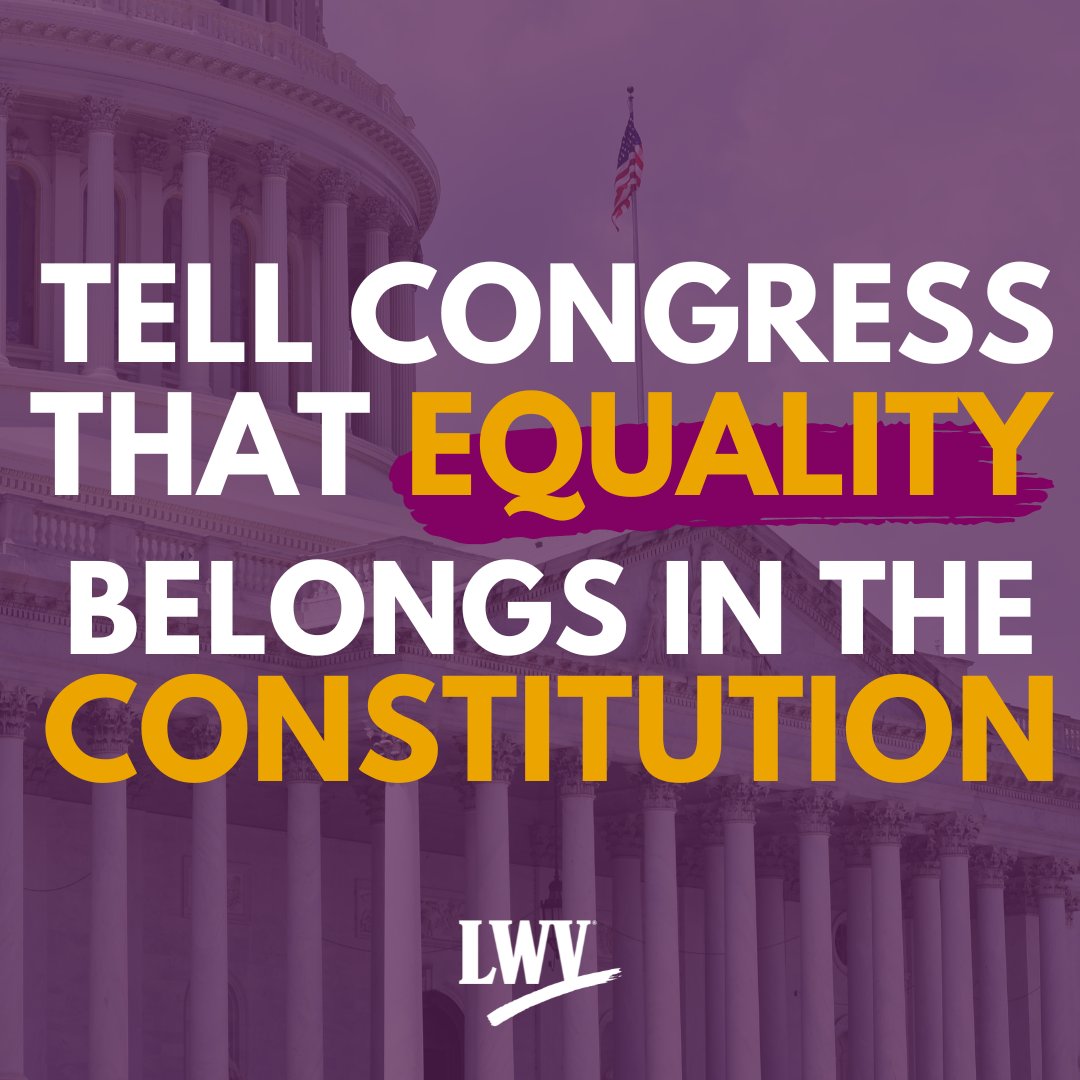Equal rights regardless of sex should be enshrined in our Constitution! Tell Congress to ensure that the ERA is published! Send a message to your legislator by clicking here ➡️ bit.ly/3XPJFPl