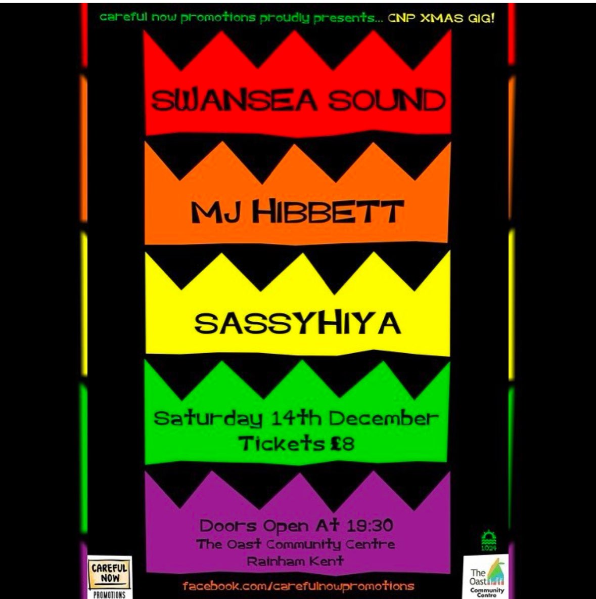 Saturday night!  In Rainham (Kent), right next to the train station for easy access to London, and other bits of Kent