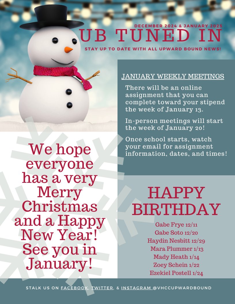 vhccupwardbound's tweet photo. December &amp; January Newsletter is in the mail! https://t.co/VRrFFYlnjT