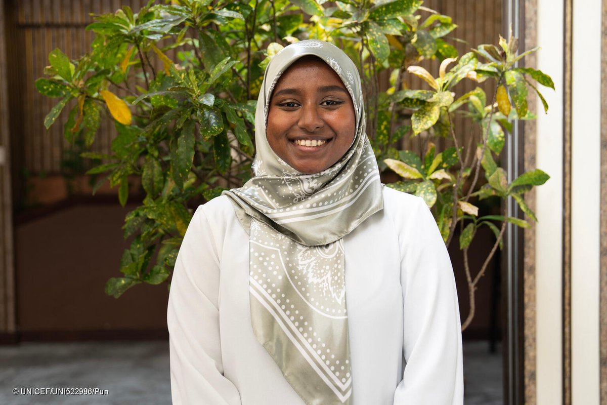 UNICEFEducation's tweet photo. “I had to leave my small island for education."

Fathmath Zahanath Zuhury, 23-year-old change-maker from Maldives, is determined to transform education - so that by 2050, every child and young person receives quality education, no matter where they live! https://t.co/T561Xgqgxt