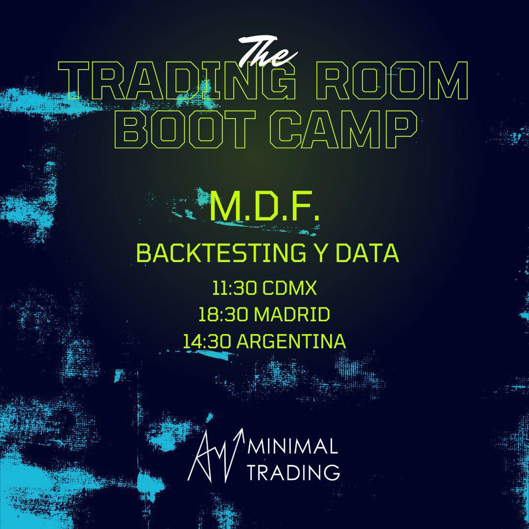 ¡Hola, Minimal Traders del VIP Trading Room 

📢 ¡Falta solo 1 HORA para nuestra sesión de MDF Backtesting y Data!  No te lo pierdas
