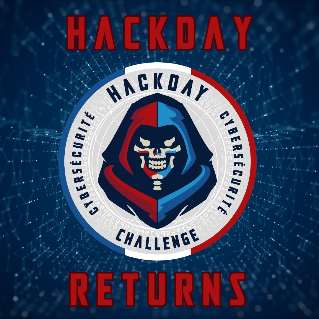 🌟It's official, HackDay is back for its 4th edition!
After 3 exceptional editions, the team is looking forward to seeing you again for a new unique adventure!
👉 Ready to take up the challenge? Follow us so you don't miss anything 🔥#HackDay2024 #Innovation 
#cyber #ctf #HackDay