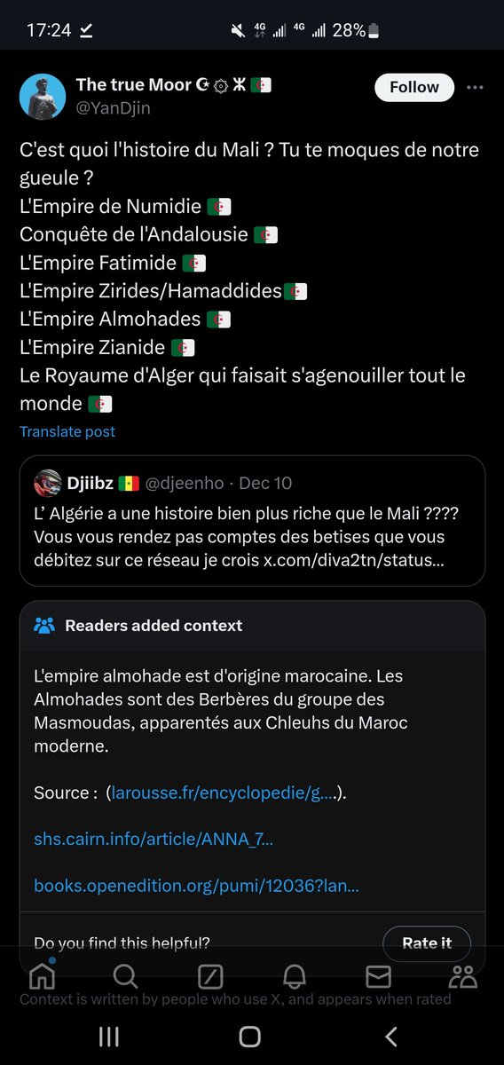 Même twitter n'adhère pas à tes conneries 😂🤣😂.
Volez pas l'histoire du Maroc.