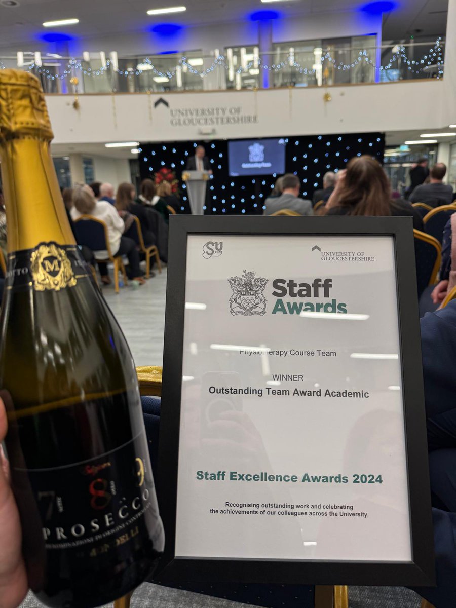 And the winners are ....the physiotherapy team. What a fab team to work with.
