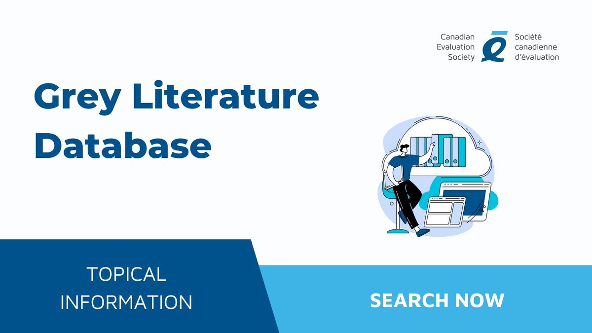 🎓 Search the Grey Literature Database for articles and topics relevant to practicing evaluators. 
#CES #evaluation

 ➡️ buff.ly/481jFpm