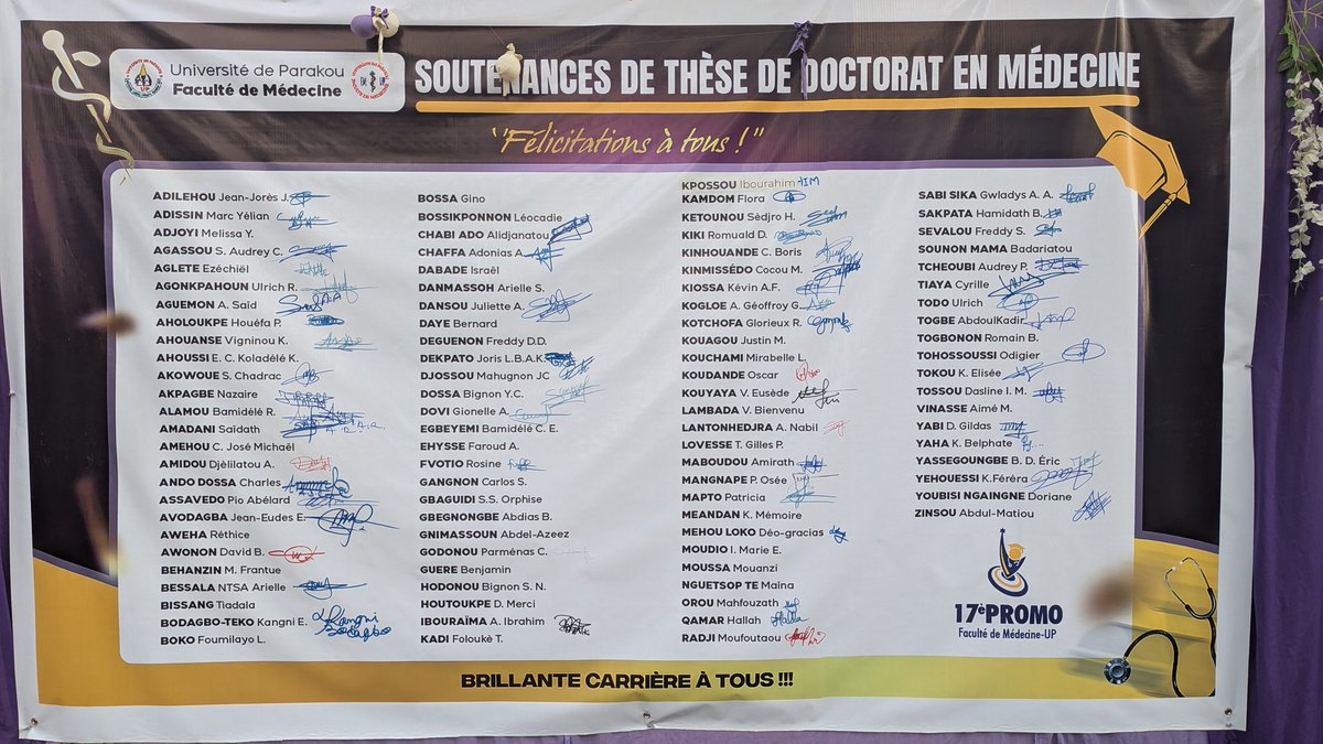 L'aboutissement d'un parcours fait de détermination, de résilience et d'abnégation. Bravo à toute la 17ème promotion, 2024 de la FM UP. Excellente carrière et vie épanouie