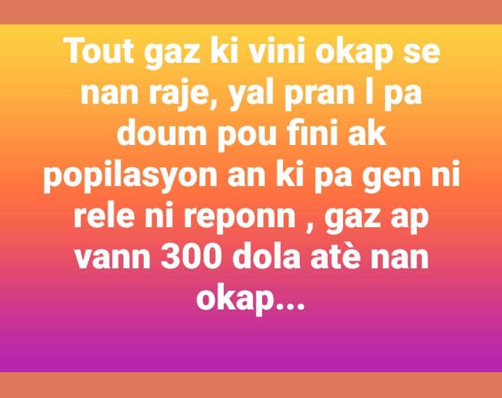 DesrochesJacqu7's tweet image. *Gaz ap vann atè nan okap ayisyen 300 dola, yo debake l nan raje kòm leta absan nan vil okap ayisyen,se tou nòmal aprè Yon inondasyon pou popilasyon an ap viktim nan eta sa .*