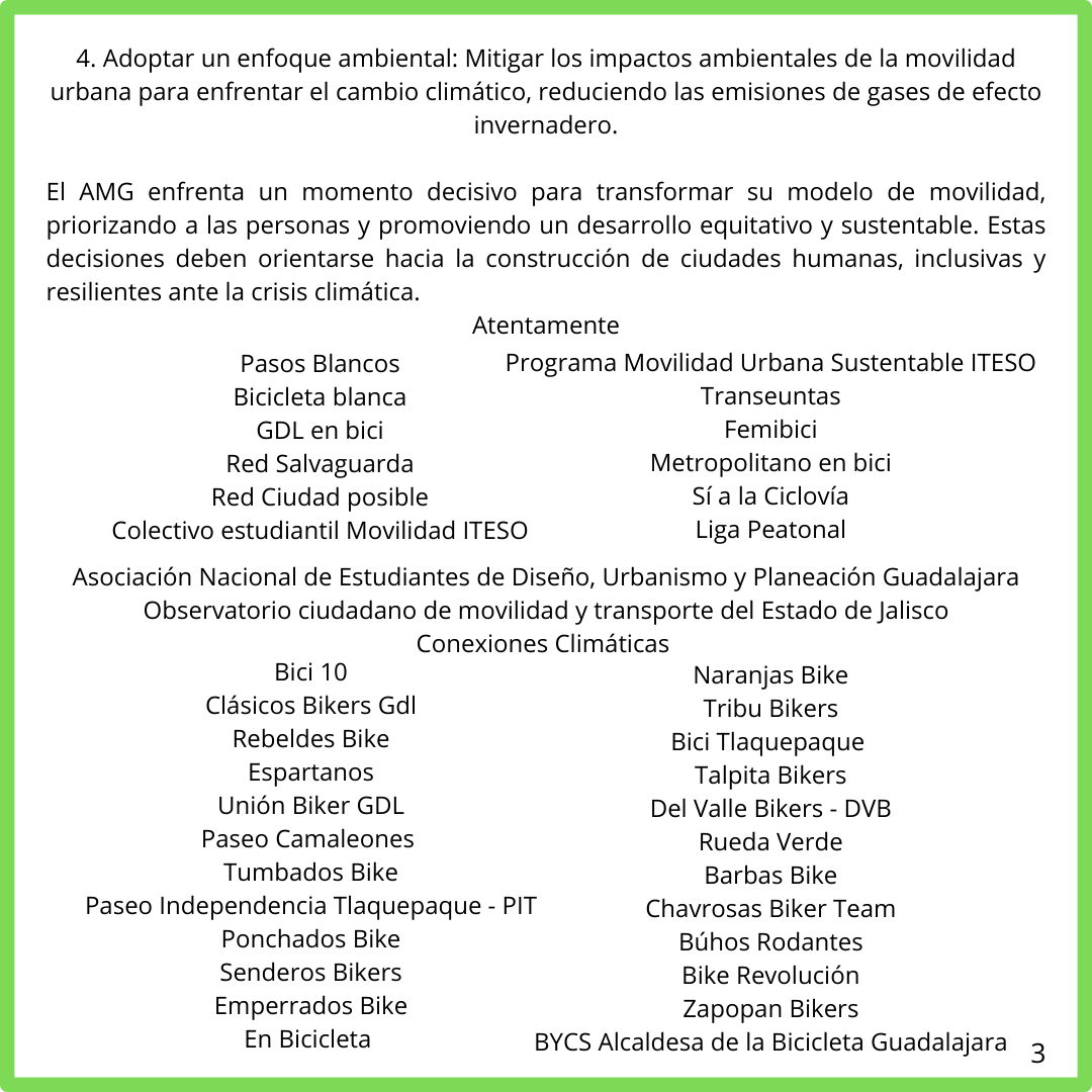 Antes de realizar proyectos es necesario tener diagnósticos y análisis ademas de no cambiar el rumbo que la ciudad necesita para hacer frente al cambio climático.

<a href="/PabloLemusN/">Pablo Lemus Navarro</a> <a href="/GobiernoJalisco/">Gobierno de Jalisco</a> <a href="/JuanJoseFrangie/">Juan José Frangie</a>  <a href="/ZapopanGob/">Gobierno de Zapopan</a> <a href="/IMEPLAN/">Imeplan</a>