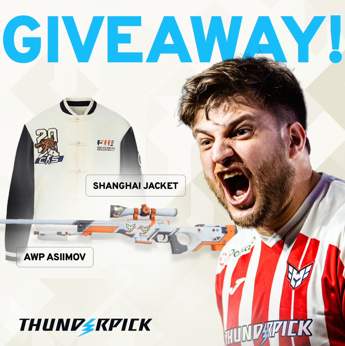 heroicgg's tweet photo. DEGSTER x THUNDERPICK giveaway ⚡️

follow @degsterof + @heroicgg + @thunderpickco 
like + comment who will win the major https://t.co/jx2OaUJOpK
