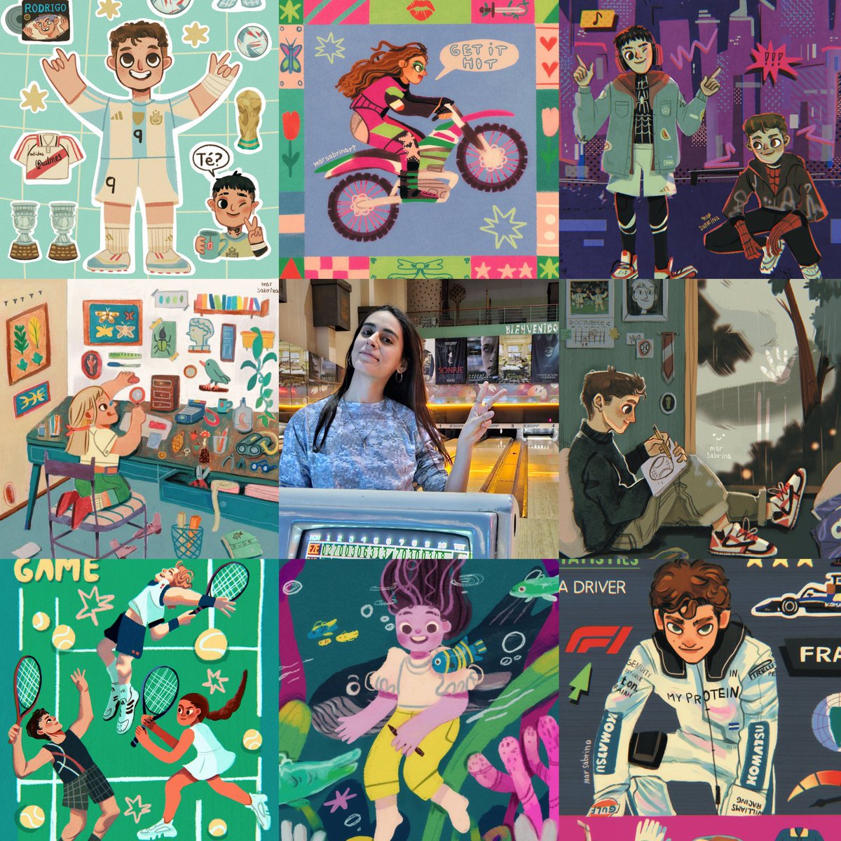 marsabrinart's tweet photo. 💜⚽🎮🎾✍🏼 #artvsartist2024 https://t.co/jiOEg6cZNp
