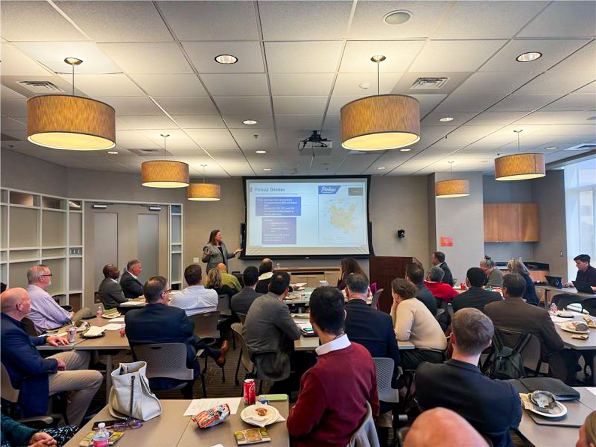 CapMetroCEO's tweet photo. Excited to share @CapMetroATX's vision for regional mobility at yesterday's @AustinChamber Infrastructure Committee. Our commitment to expanding transit options and sustainable solutions continues to drive Austin's growth. #ATXTransit #MovingAustinForward https://t.co/Zy820fzOaB