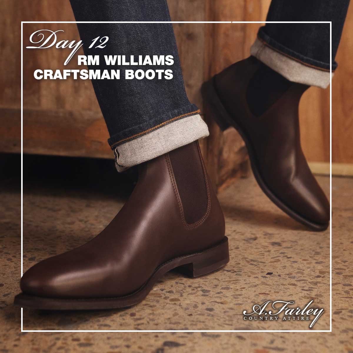 🎄✨ Day 12 of A Farley’s 12 Days of Christmas Giveaway! ✨🎄

Win a pair of RM Williams Comfort Craftsman boots worth just under £400! 🌟

How to enter:
🎁 Follow <a href="/afcountryattire/">A Farley Country Attire</a>
🎁 Tag 3 friends
🎁 Retweet 

⏰ Hurry—entries close tomorrow!