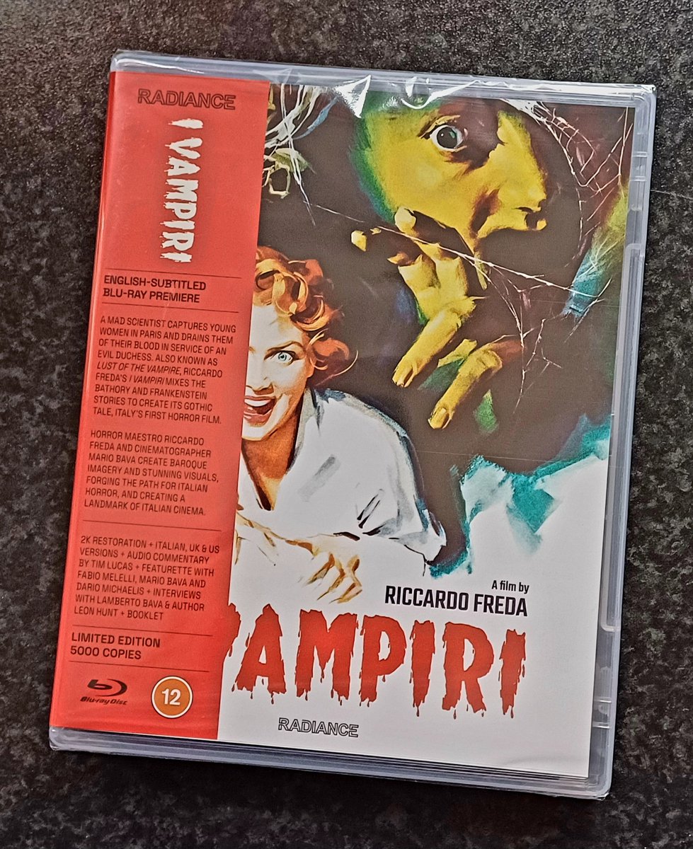 TheFilmFair's tweet photo. Recent #PhysicalMedia addition... on blu-ray #IVampiri (1957 - Dir. #RiccardoFreda) #GiannaMariaCanale #CarloDAngelo #DarioMichaelis #WandisaGuida https://t.co/3VWp5liZGl